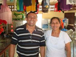 Juan Alberto with Nicarguan woman he led to Christ 20 years ago in honduras.