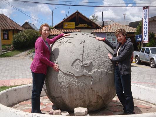 Ecuador at line of equator.