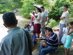 Worship service at baptism in Zapotillo