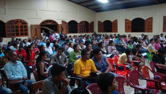Celebrating 442 years of the Bible in Spanish in Nicargua.