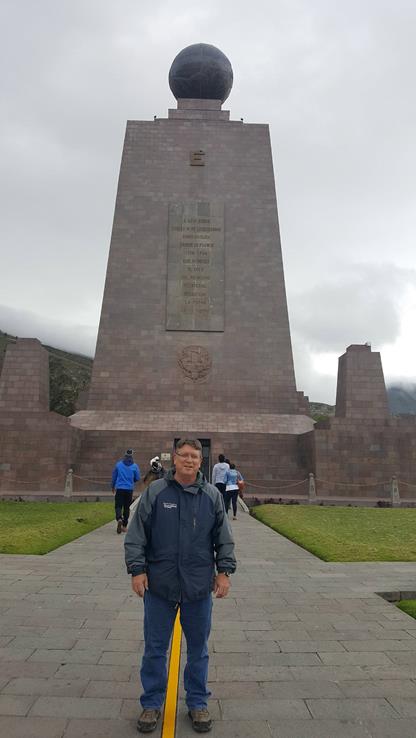 Line of equator in Ecuador