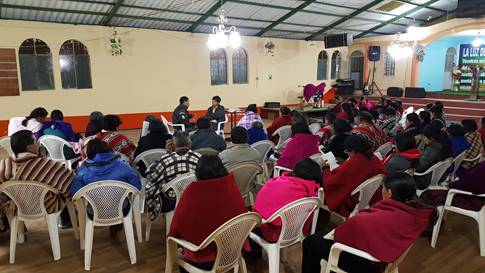 Abide in Christ evangelism training in Quichua churches.