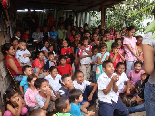 Children enjoying Bible study in Esteli, Nicaragua.