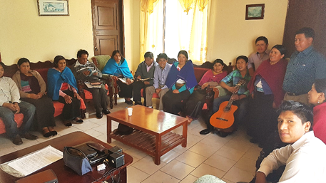 Deacon retreat at evangelical church in Riobamba. 