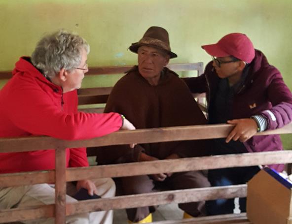 Don sharing the plan of salvation with patients. 