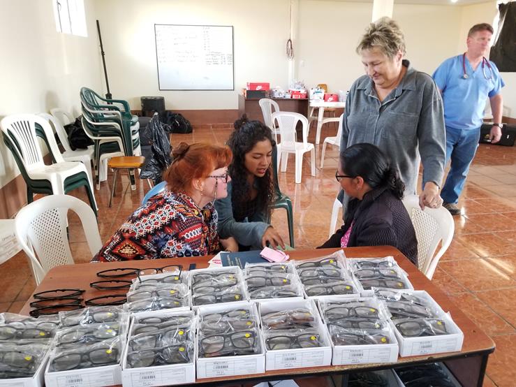 Reading glases for Abide in Christ medical dental patients.