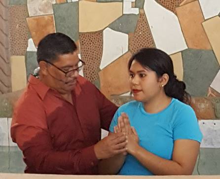 Baptism at Hebron Baptist Church Tegucigalpa, Honduras.