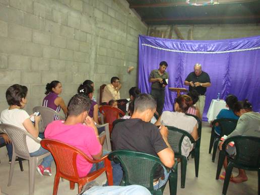 Home church meeting in Esteli Nicaragua