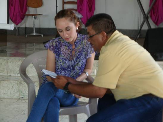 Personal witnessing testimony at Abide in Christ evangelism workshop.