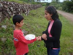 Katia witnessing to boy