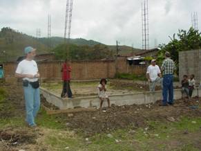 Board member Lee inspecting work at Las Acacias