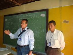 Two laymen from Managua giving their testimonies