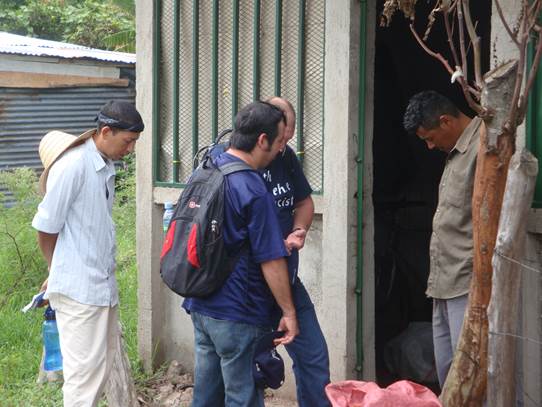 Man praying to receive Christ as savior.