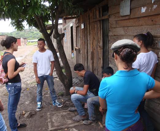Personal witnessing to youth in Nicaragua.