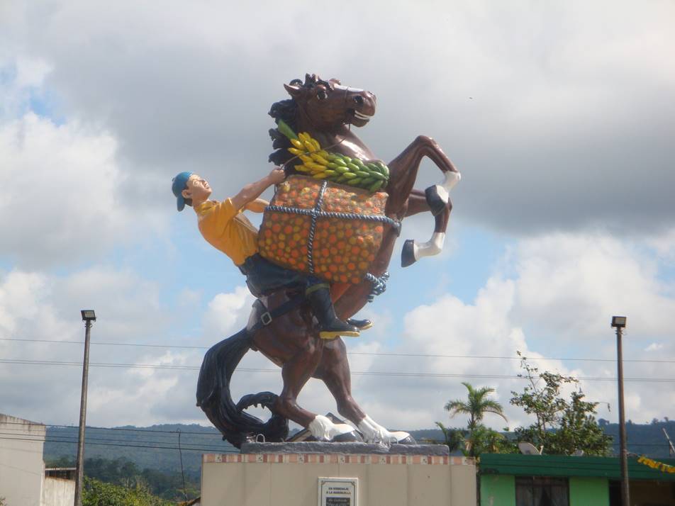 Mera, Ecuador city park art.