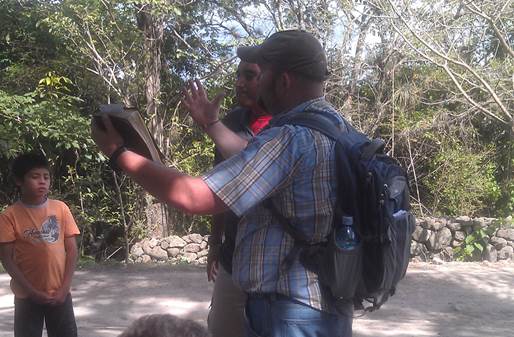 Abide in Christ team preaching on street Concordia, Nicaragua