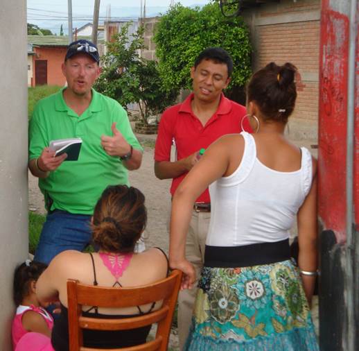 Personal witnessing in home in Esteli, Nicaragua.