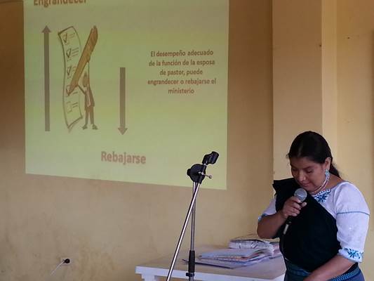 Nancy Copa Quichua pastor wives conference Riobamba, Ecuador.