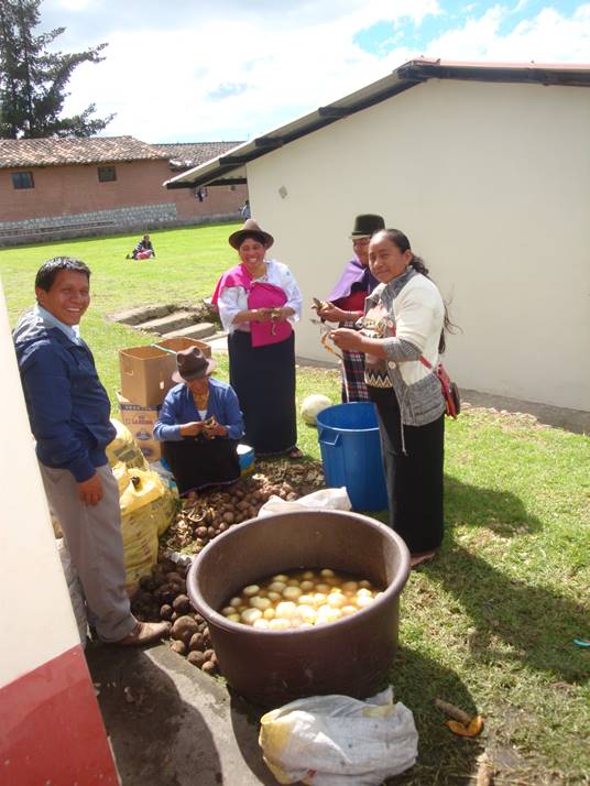 Potato soup at Otavalo, Ecuador pastor's confernece 