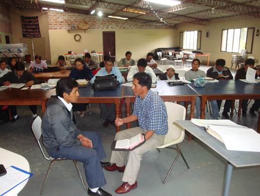 Pallatanga student demonstrating witnessing to class