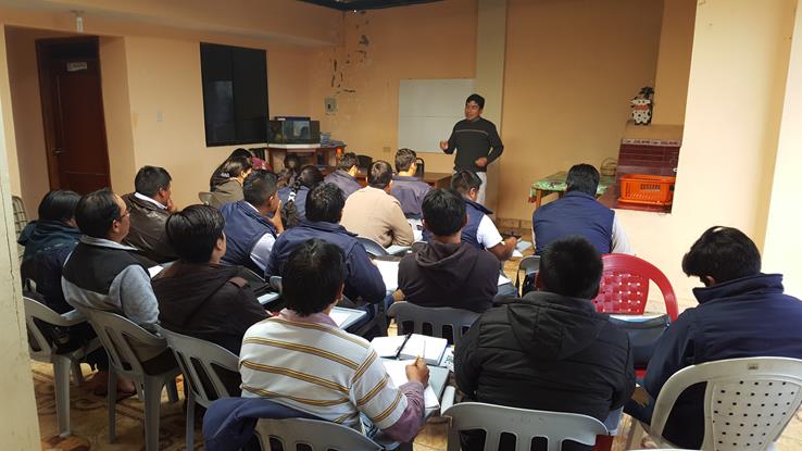 Saturday class at Peniel Theological Seminary in Riobamba, Ecuador. 