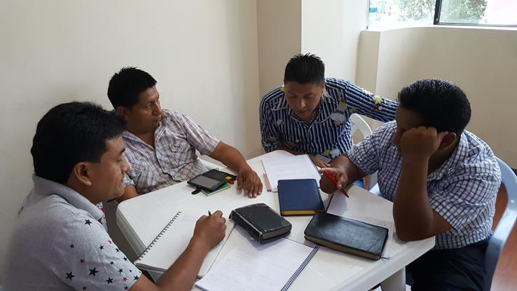 Small group participation in seminary class in Guayaquil, Ecuador. 