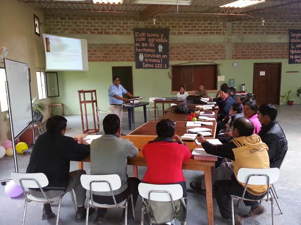 Students at Peniel Theological Seminary Extension in Pallatanga, Ecuador