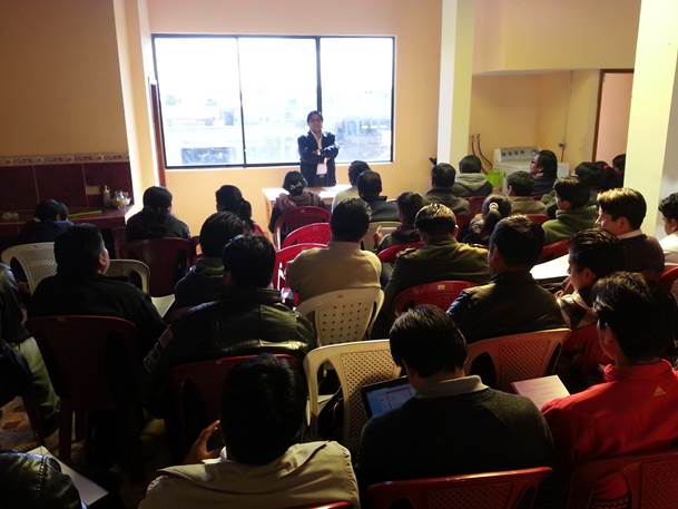 Saturday class at Peniel Theological Seminary in Riobamba, Ecuador