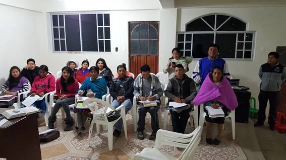 Peniel Theological Seminary extension class in Pintag, Ecuador