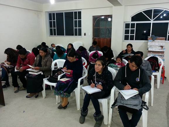 Peniel seminary class in Pintag, Ecuador