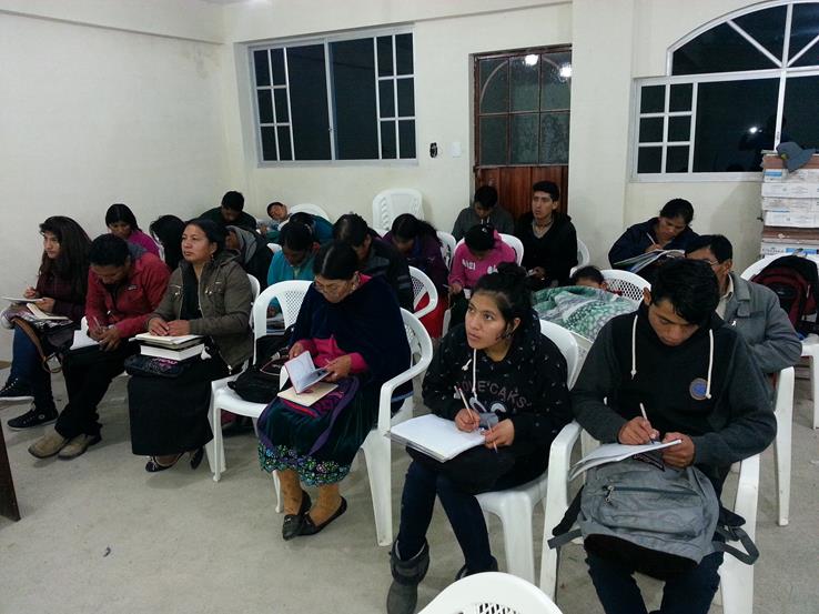 Seminry extension students in Pintag, Ecuador.