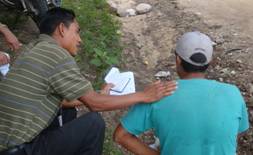 Praying with new believer Evangelism in Depth workshops