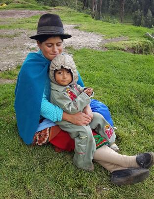 Quichua mother and student at Peniel Seminary in Pintag, Ecuador. 