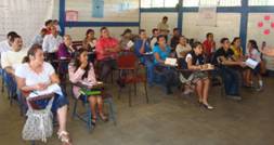 Evangelism conferece for members of new mission in San Juan de Rio Coca, Nicaragua.