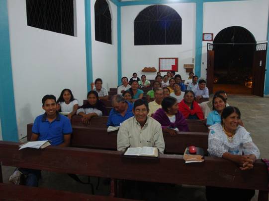 Quichua leadership class at Sarayacu church.