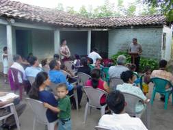 Saul preaching in open air service