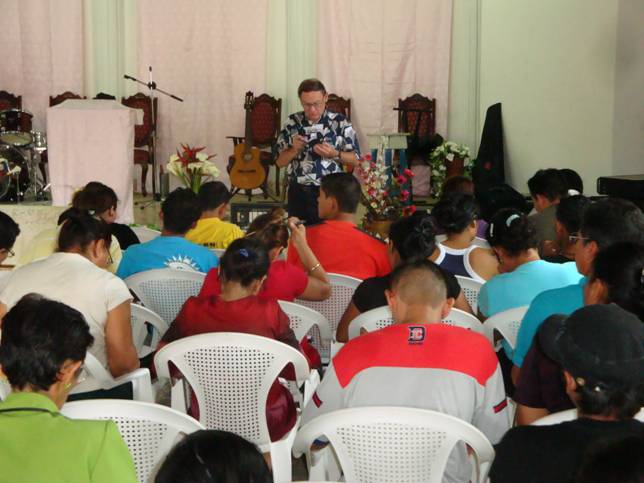 Sunday School evangelism class Ocotal, Nicaragua.