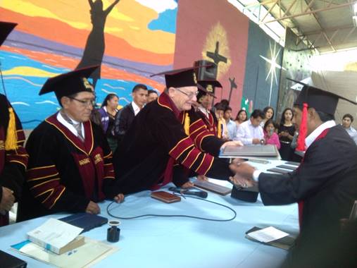 Graduation at Pallatanga extension Peniel Theological Seminary.